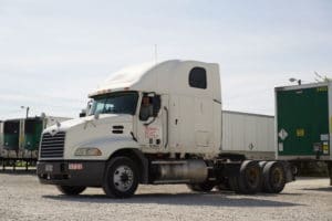 side of semi truck