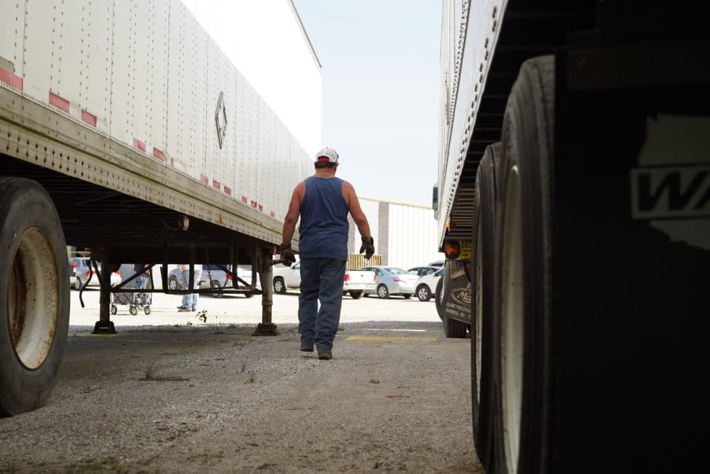 Sisbro truck driver walking