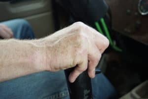 Hand on the gears