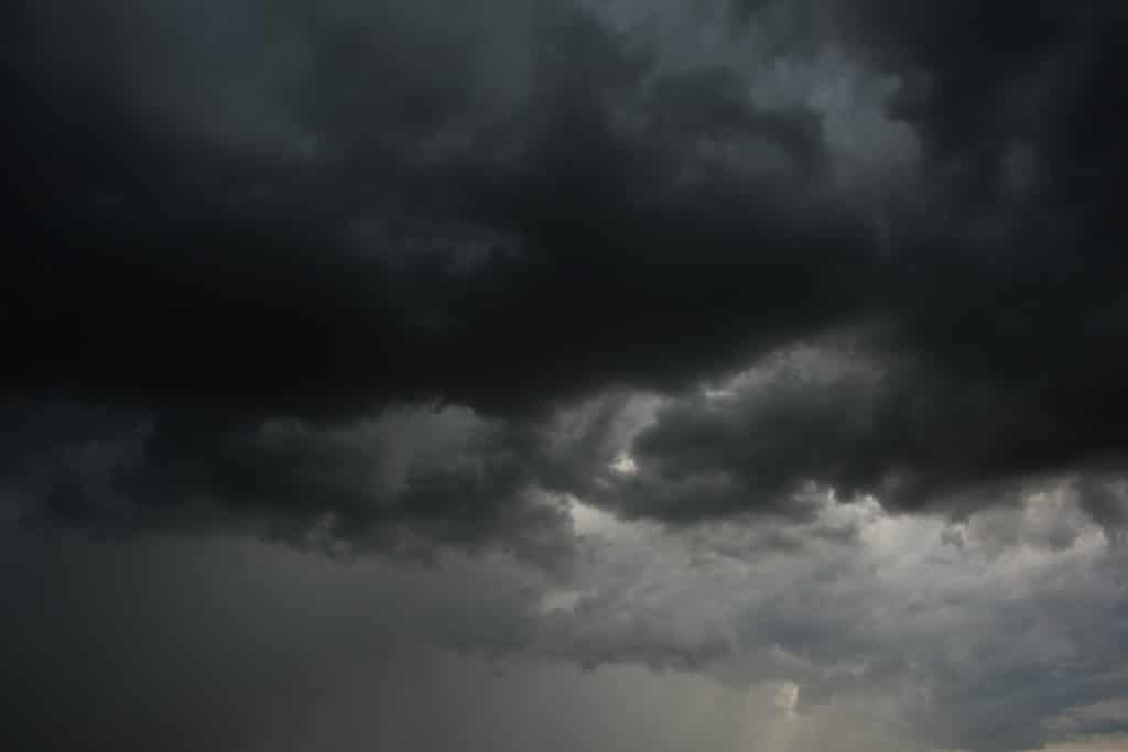 Dark storm cloud and rainy