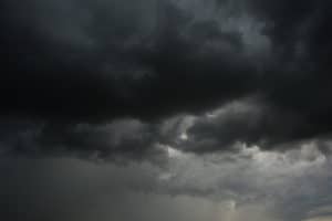 Dark storm cloud and rainy