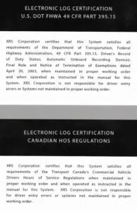 Electronic Log Certification
